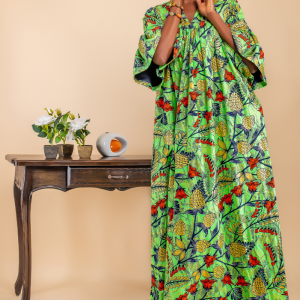 Longue robe en pagne wax