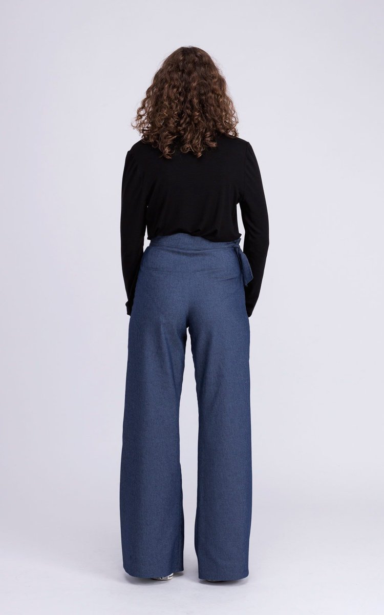 Pantalon bleu large en jean pour femme HYPENA – Image 6