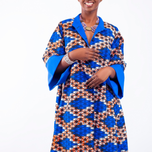 Robe manteau en pagne vlisco