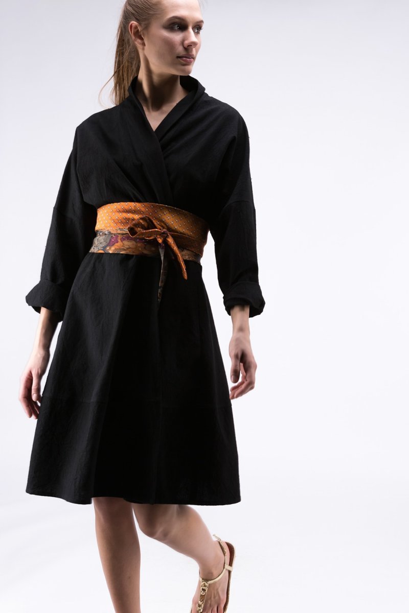 Orange fabric belt for women OBI-9 – Image 2