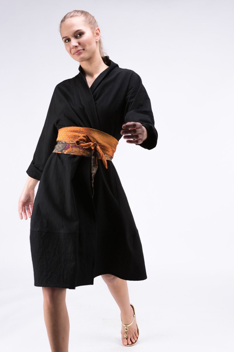 Orange fabric belt for women OBI-9 – Image 3