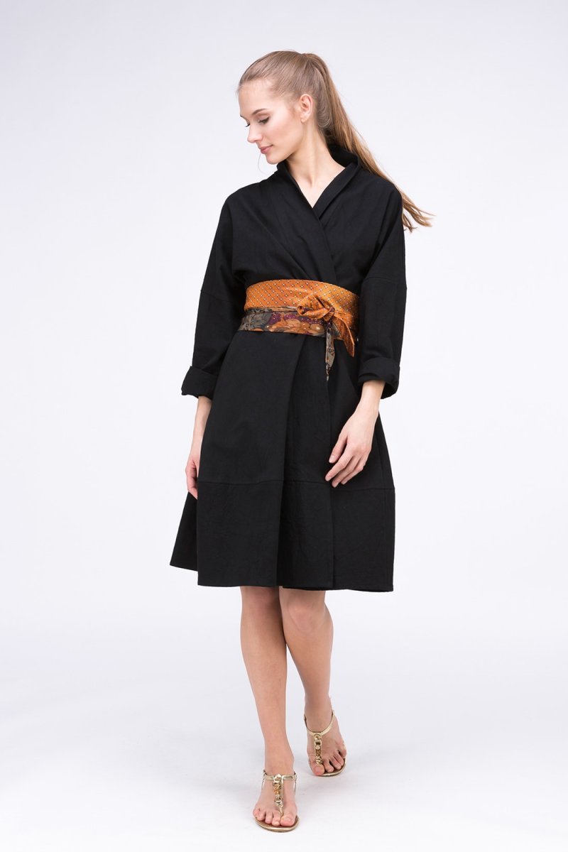 Orange fabric belt for women OBI-9 – Image 4