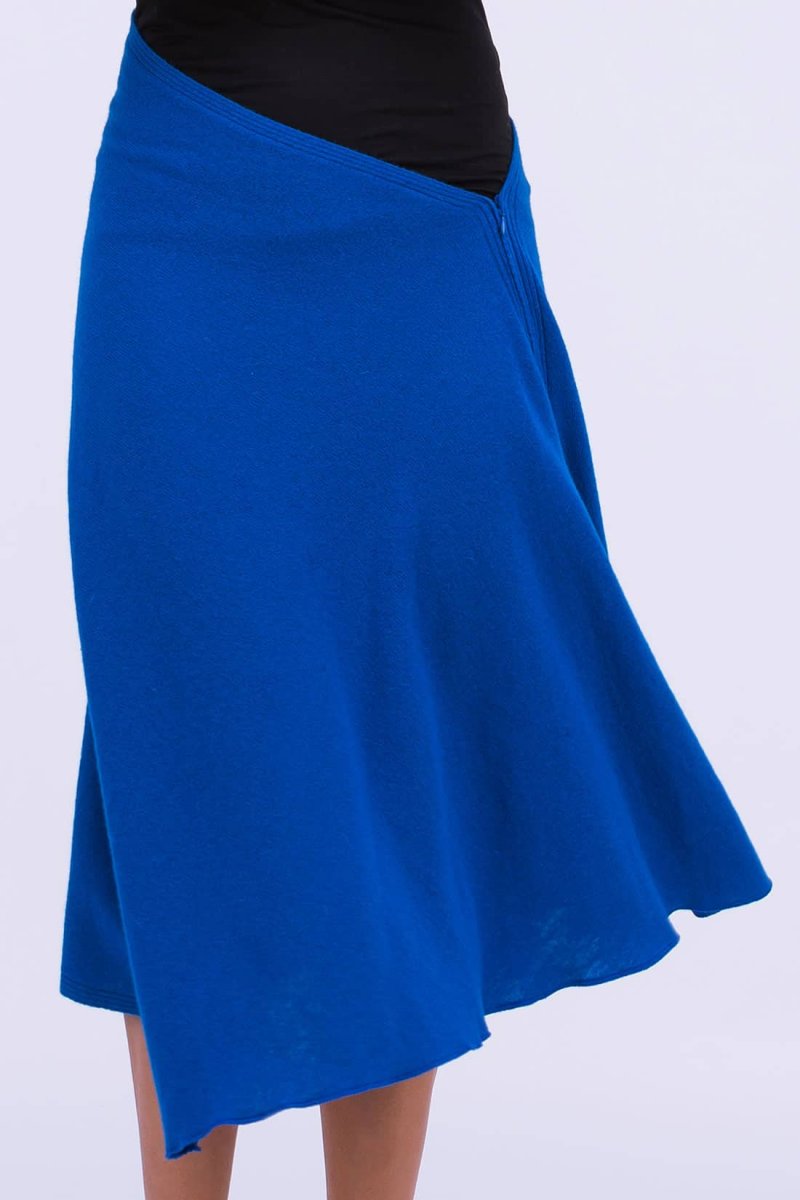 Jupe bleu évasée en laine STEP – Image 3