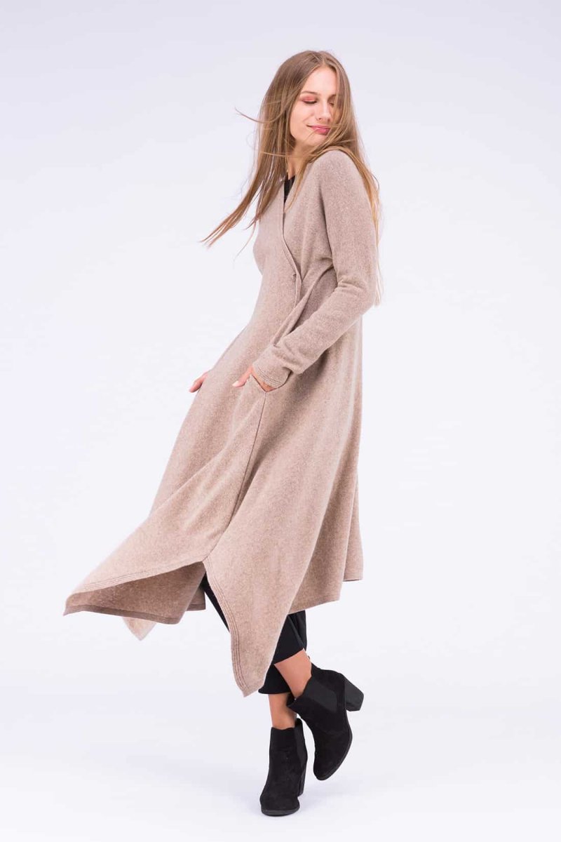 Robe-manteau beige en laine ILULISSAT – Image 7