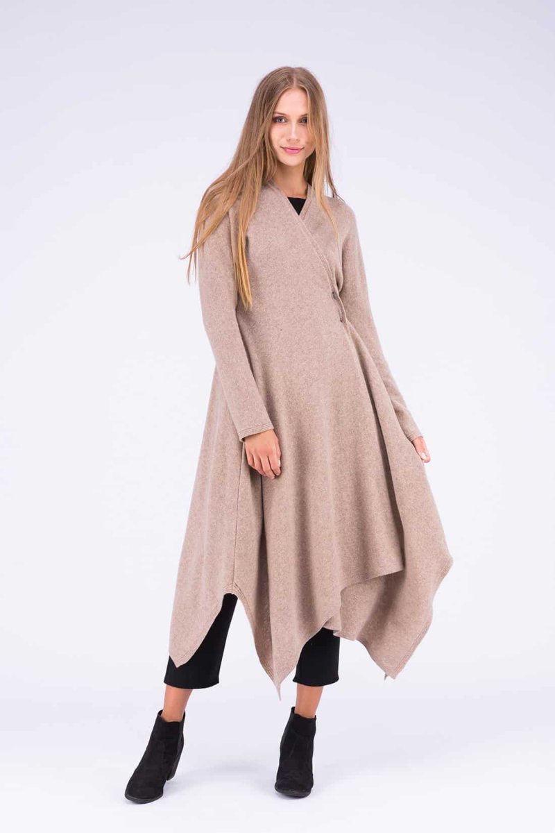 Robe-manteau beige en laine ILULISSAT – Image 3
