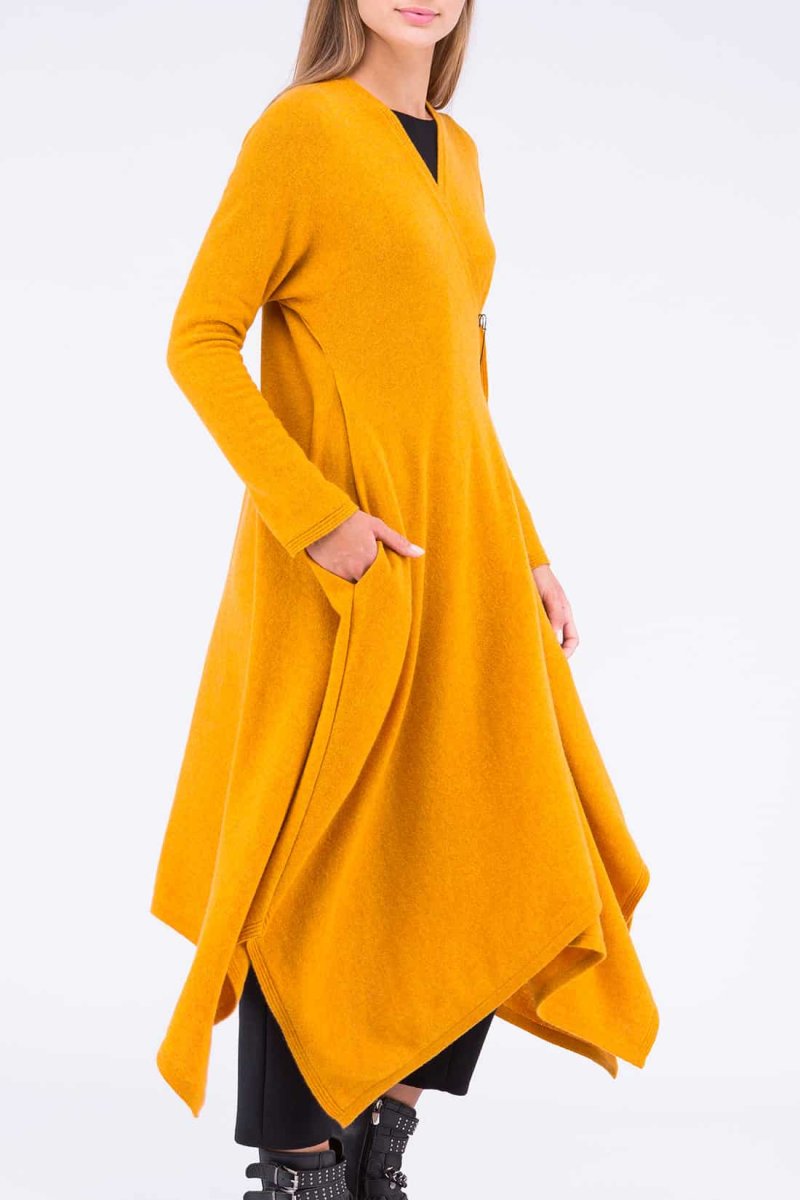 Yellow wool dress-coat ILULISSAT – Image 3