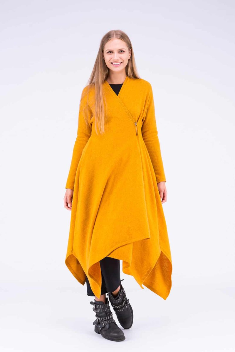 Yellow wool dress-coat ILULISSAT – Image 4