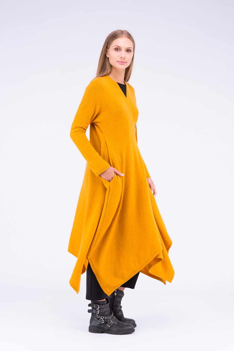 Yellow wool dress-coat ILULISSAT – Image 5