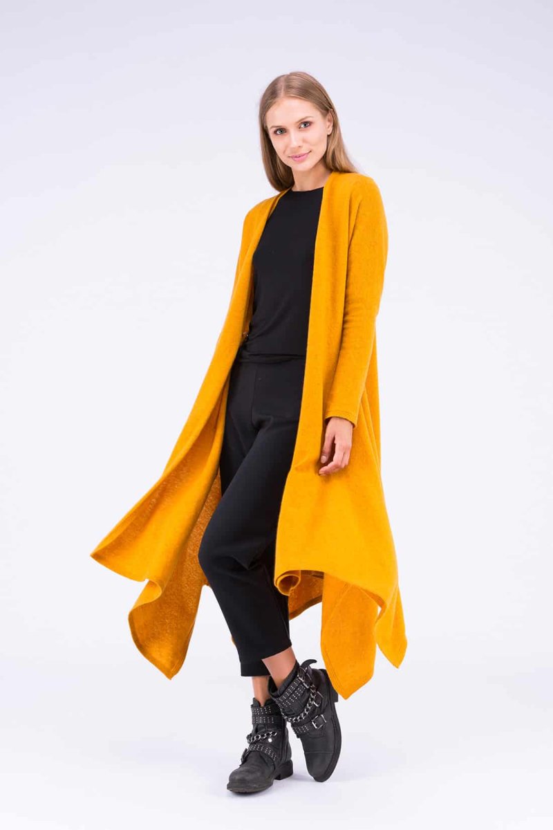 Yellow wool dress-coat ILULISSAT – Image 7