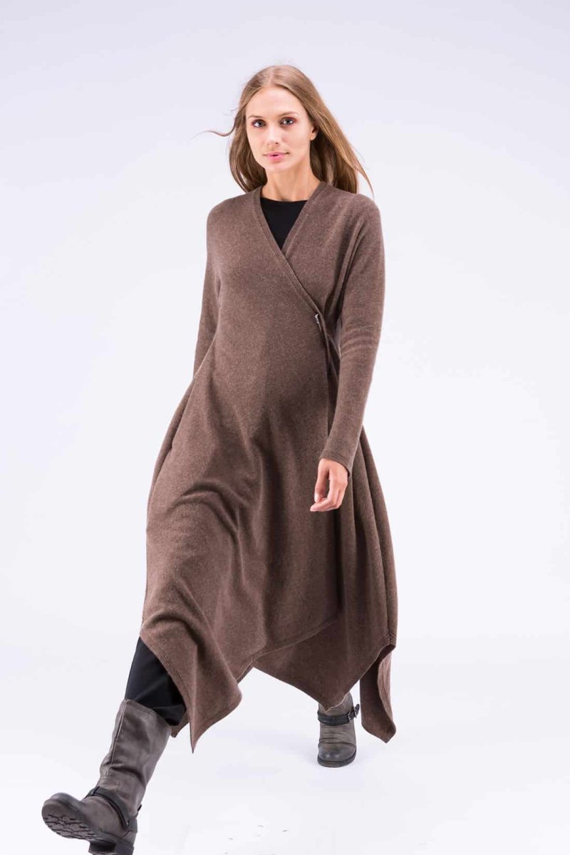 Brown wool dress-coat ILULISSAT – Image 3