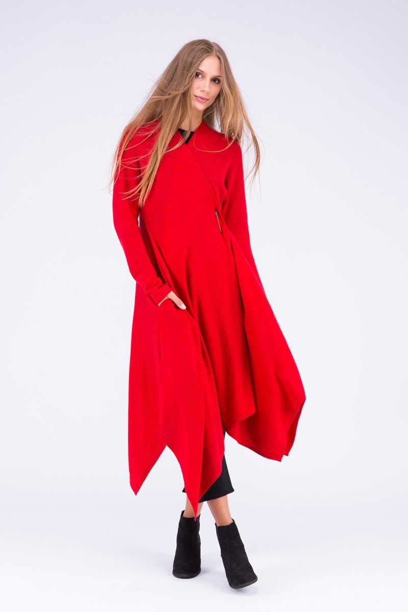 Robe manteau rouge en laine ILULISSAT – Image 2