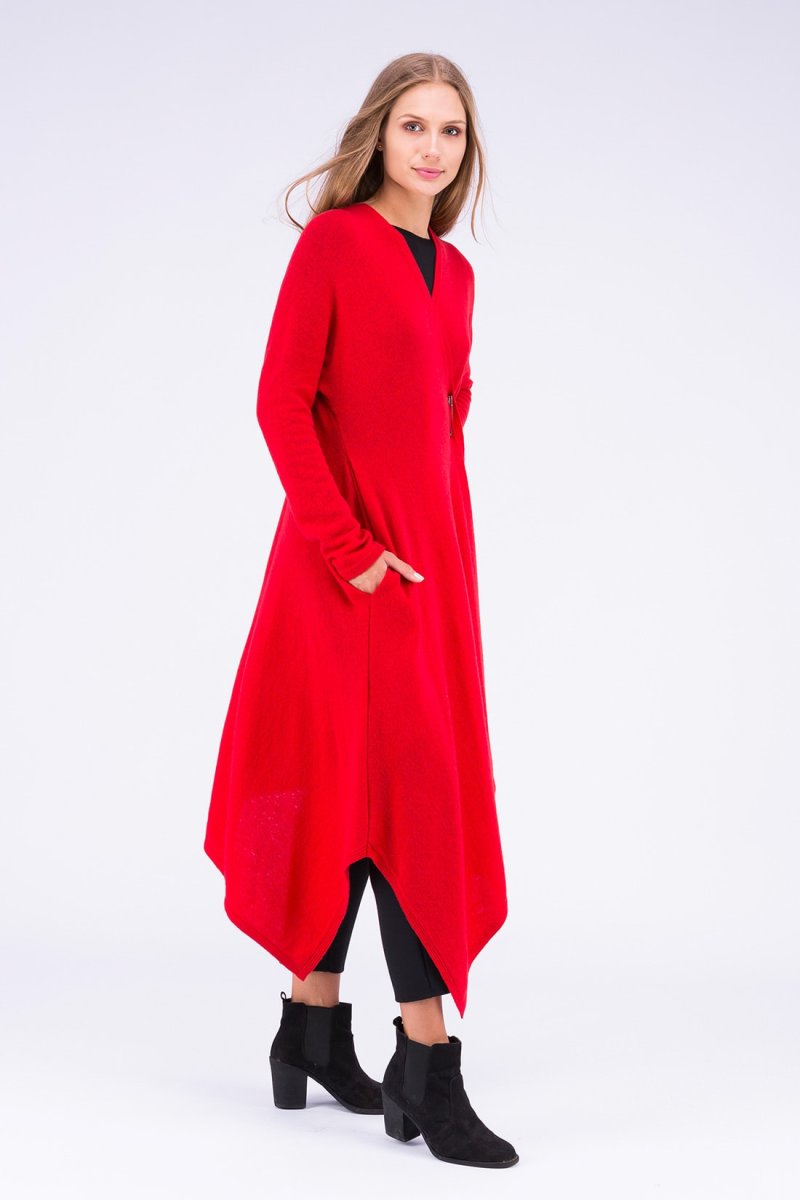 Robe manteau rouge en laine ILULISSAT – Image 4