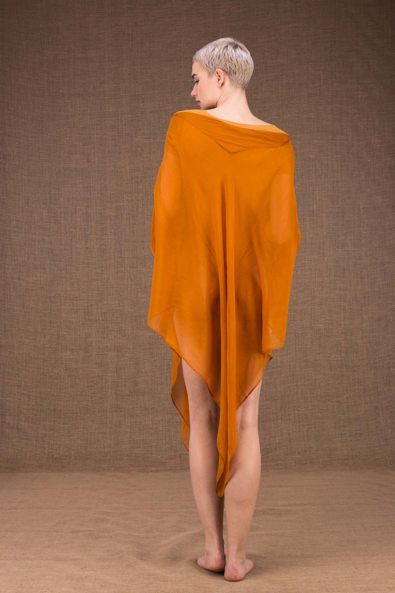 Yellow chiffon silk tunic for women AMMO – Image 5