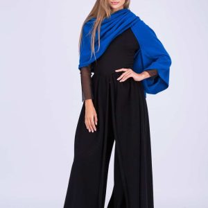 Blue large wool shawl TATRY