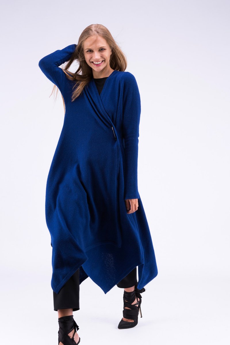 Robe-manteau bleu marine en laine ILULISSAT – Image 2