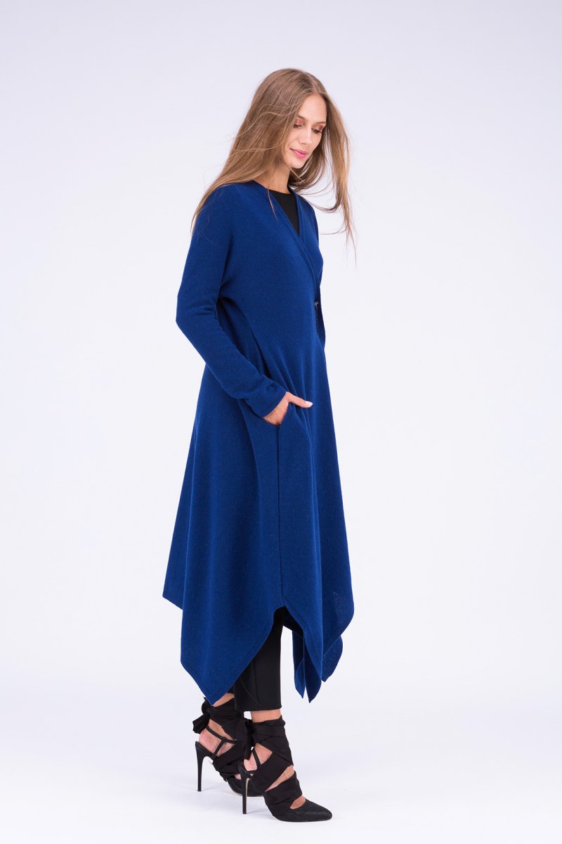 Robe-manteau bleu marine en laine ILULISSAT – Image 4