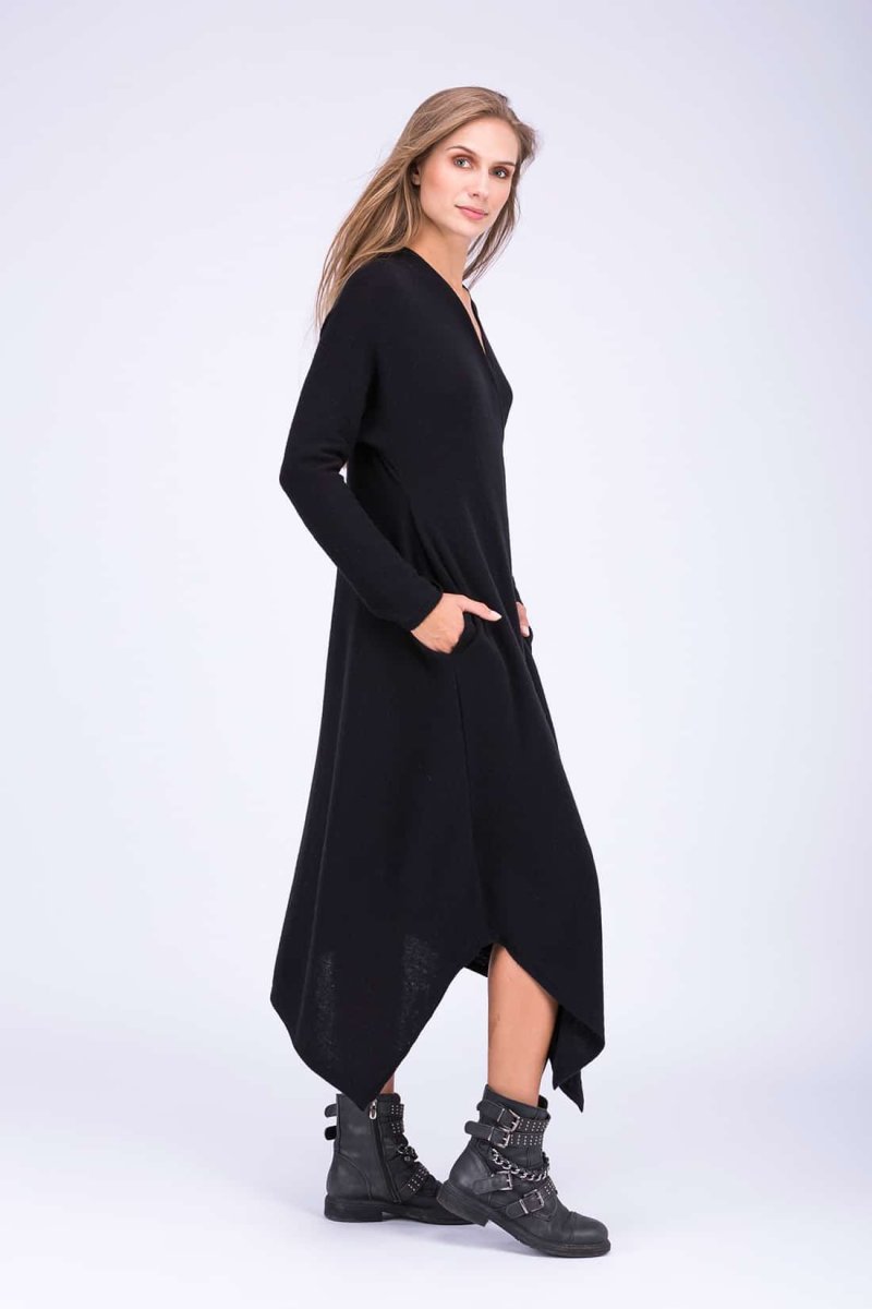 Robe-manteau noir en laine ILULISSAT – Image 3