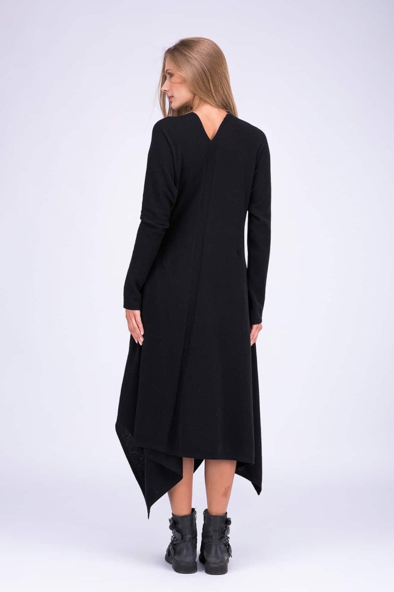 Robe-manteau noir en laine ILULISSAT – Image 4