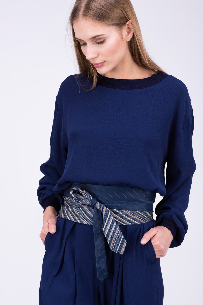 Blue fabric belt for women OBI-20 – Image 3