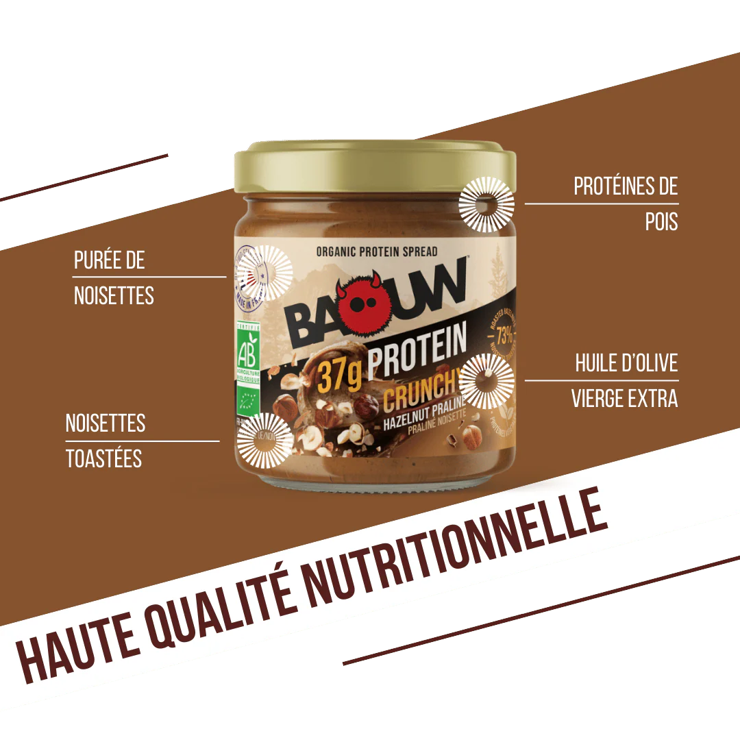 BAOUW - PÂTE A TARTINER PROTEINÉE - CRUNCHY / PRALINÉ NOISETTE – Image 4
