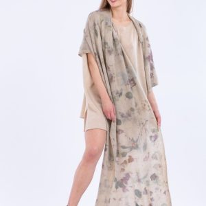 Châle blanc cassé en cachemire imprimé DUNAI