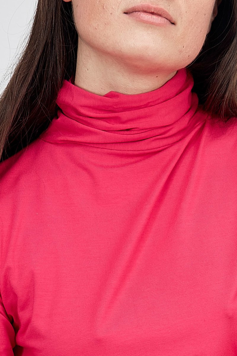 Col roulé rose fin pour femme en jersey viscose WONDER – Image 6