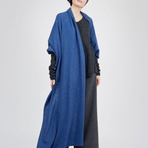 Blue large wool shawl TATRY