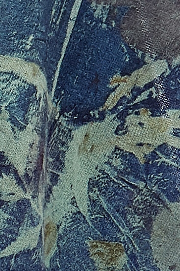 Blue large printed wool shawl SOURCE – Image 8