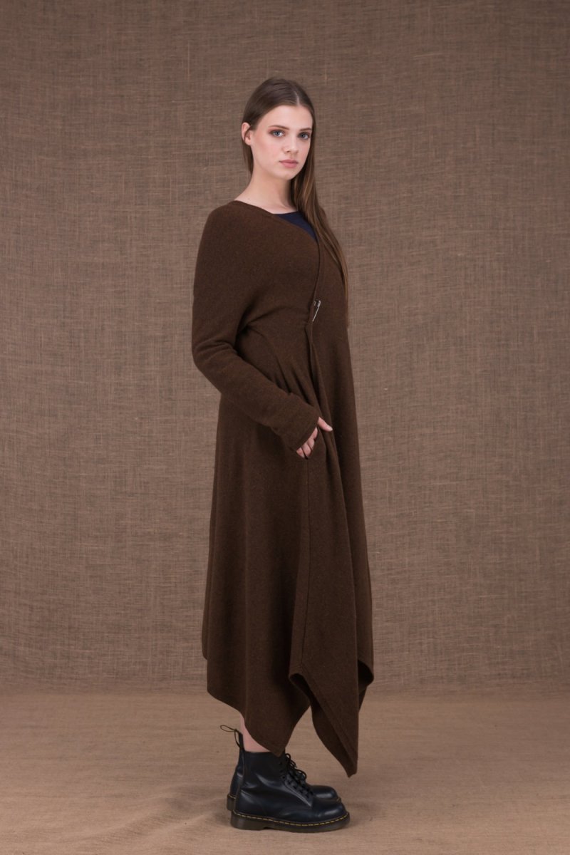 Brown wool dress coat ILULISSAT – Image 3