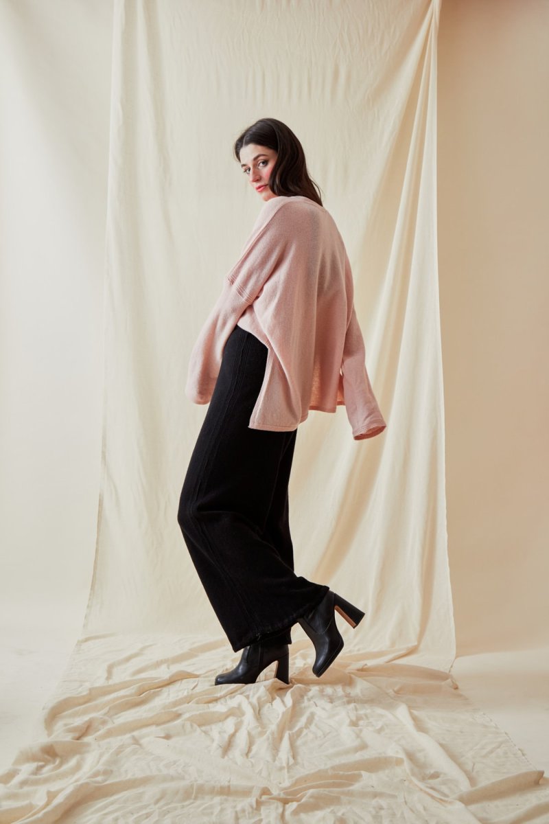 Black wool jogging trousers for women KOS – Image 6