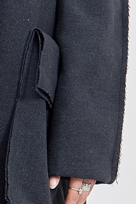 Grey long coat for women WOJAK – Image 7