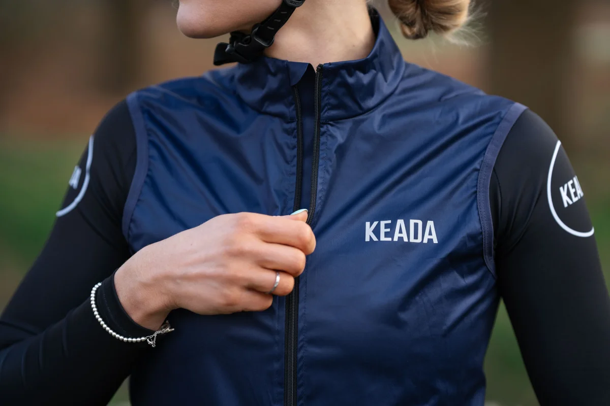 Women's Essential Cycling Gilet - Navy – Image 3