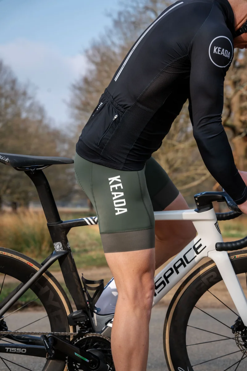 Men's Essential Bib Shorts - Olive – Image 3