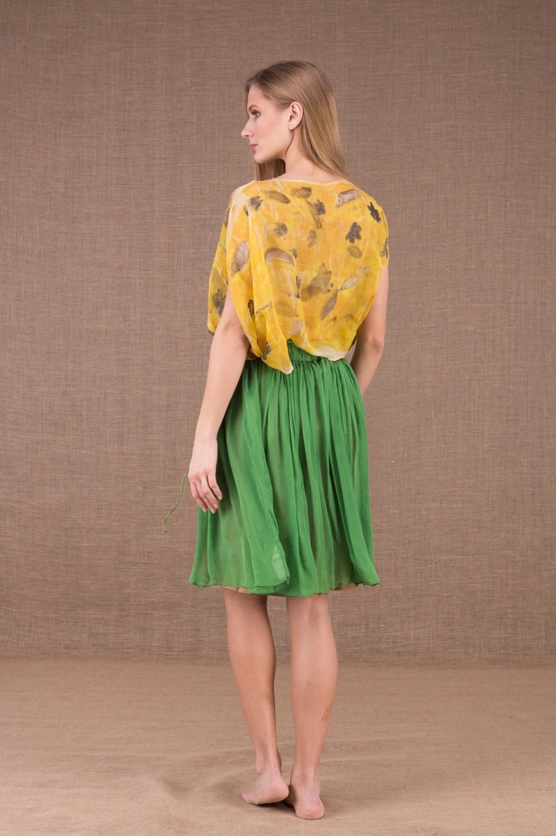 Green short chiffon skirt MISIA – Image 5