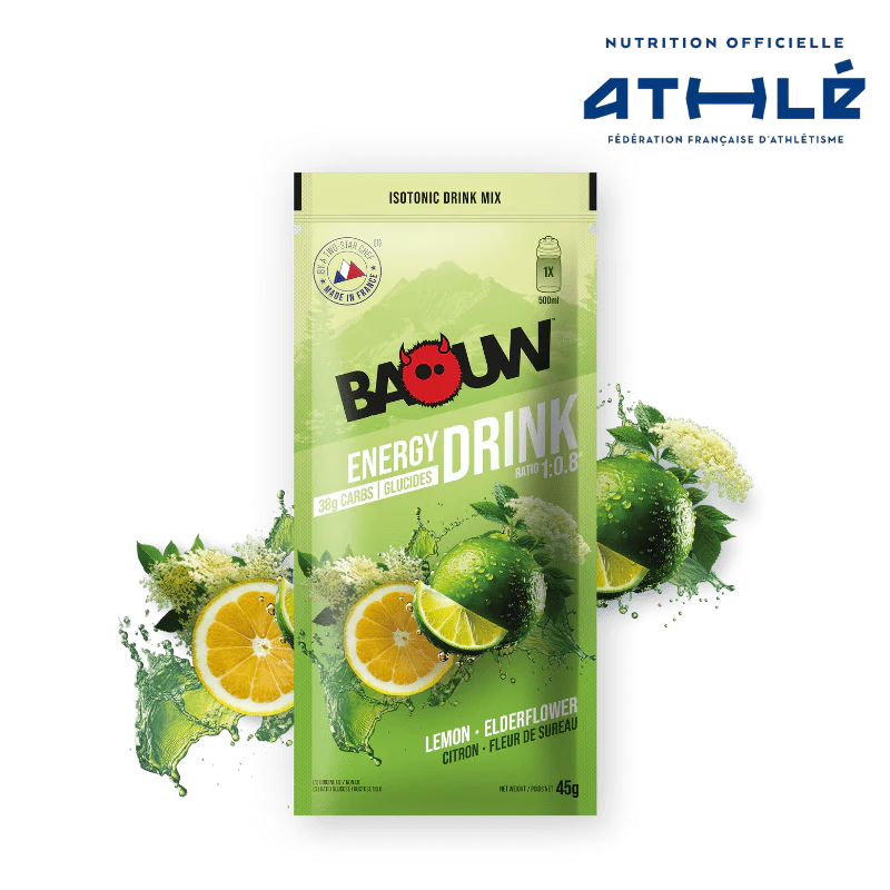 BAOUW - SACHET 45G BOISSON ISOTONIQUE CITRON / FLEUR DE SUREAU