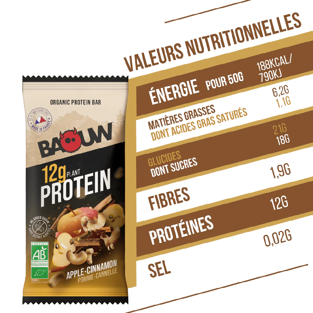 BAOUW - BARRE PROTEINÉE POMME CANNELLE – Image 8