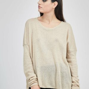 Off white large cashmere sweater for women COALA