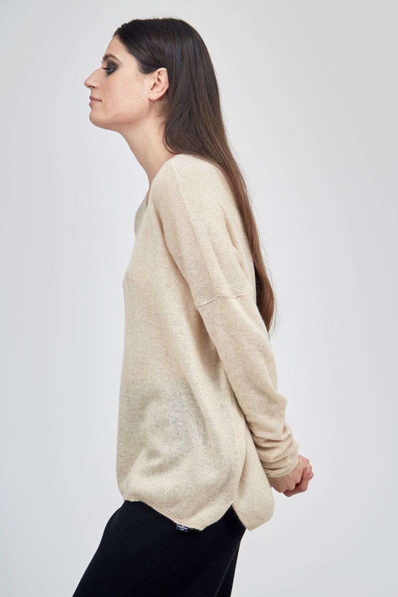Off white large cashmere sweater for women COALA – Image 4