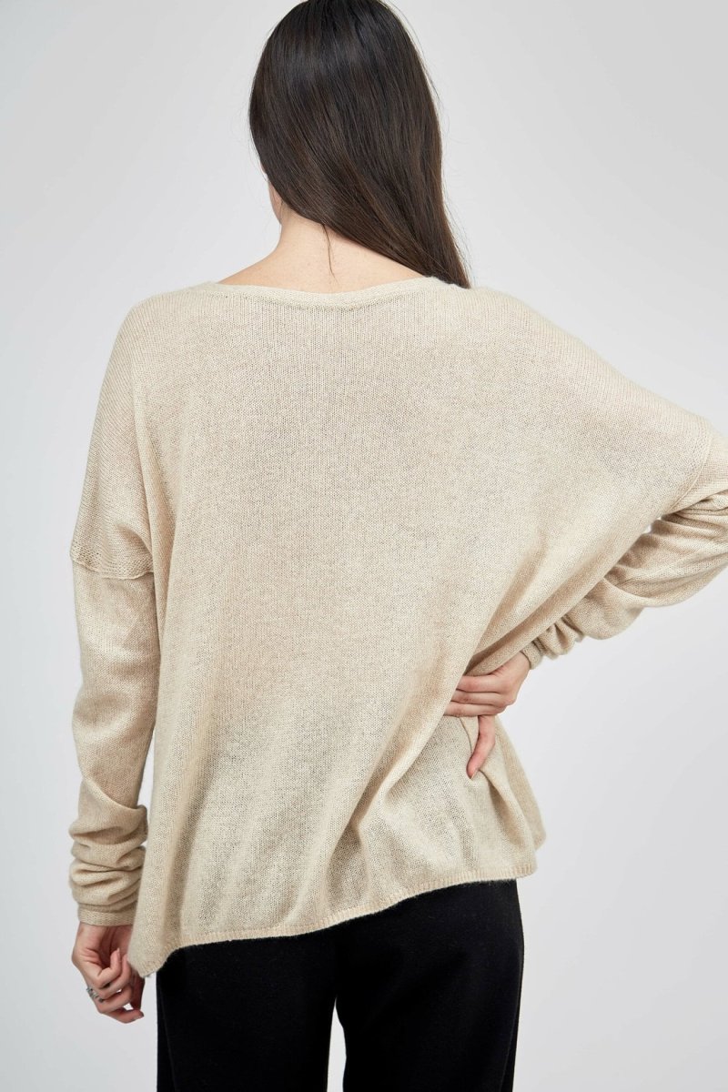 Off white large cashmere sweater for women COALA – Image 5