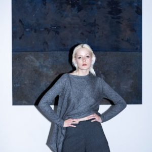 Short gris à rayures pour femme CRAZY