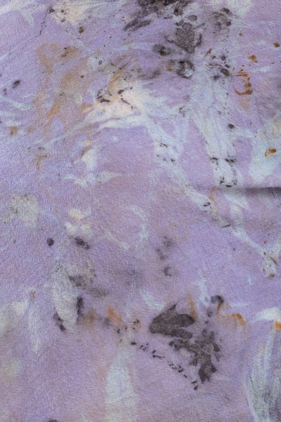 Purple mauve long sleeve printed organic cotton t-shirt for women MIKA – Image 5