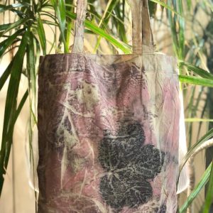 Pink printed organic cotton TOTE BAG