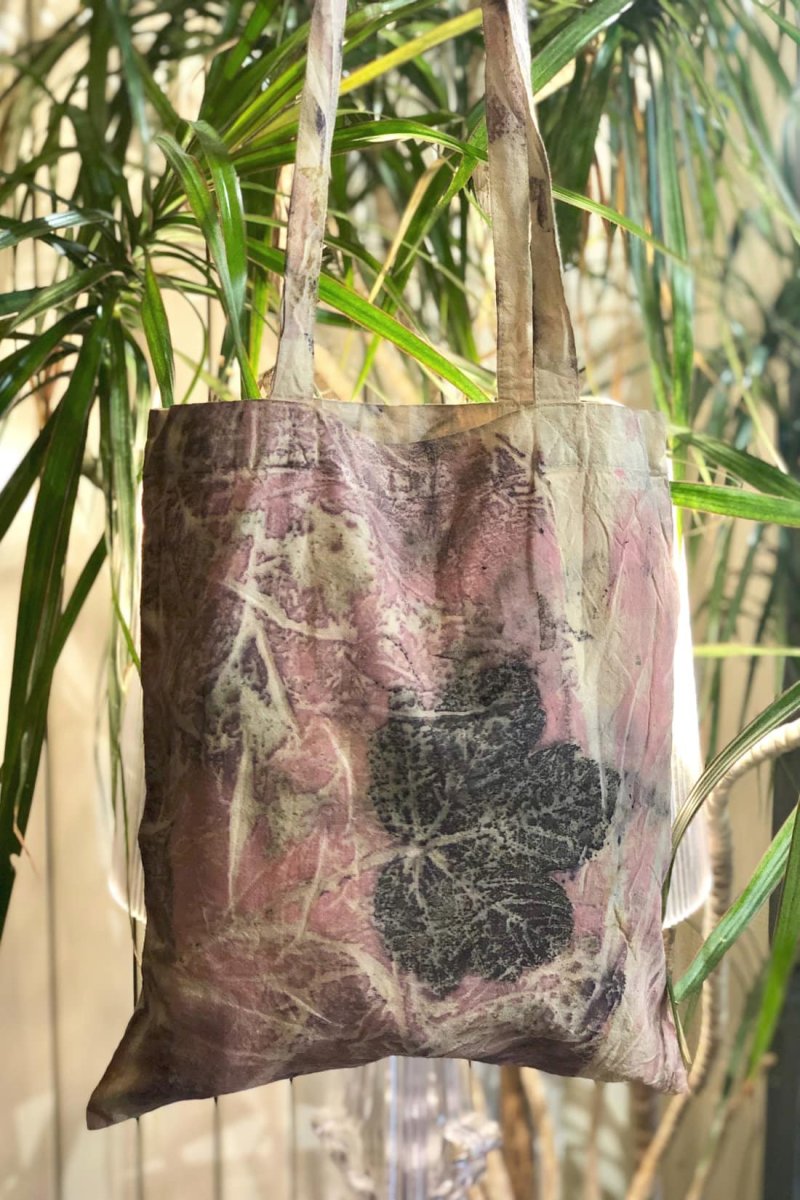 Pink printed organic cotton TOTE BAG
