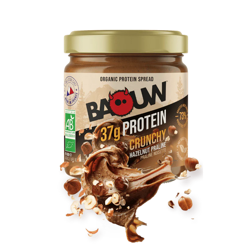BAOUW - PÂTE A TARTINER PROTEINÉE - CRUNCHY / PRALINÉ NOISETTE