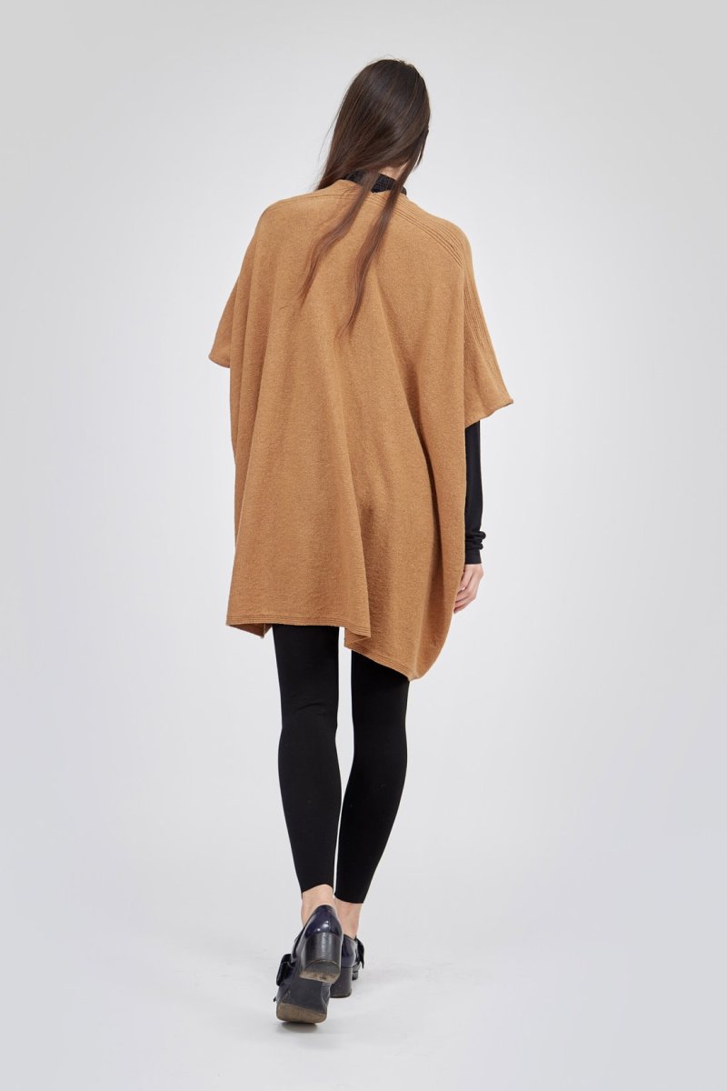 Veste marron large pour femme en laine LADY – Image 5