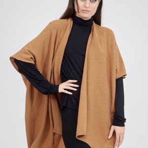 Veste marron large pour femme en laine LADY