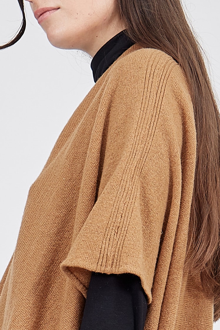 Veste marron large pour femme en laine LADY – Image 6