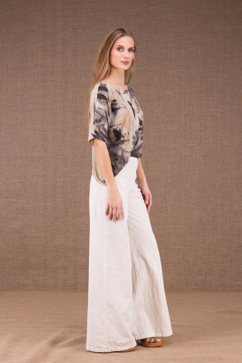 Off white large organic cotton trousers for women WOW – Image 4