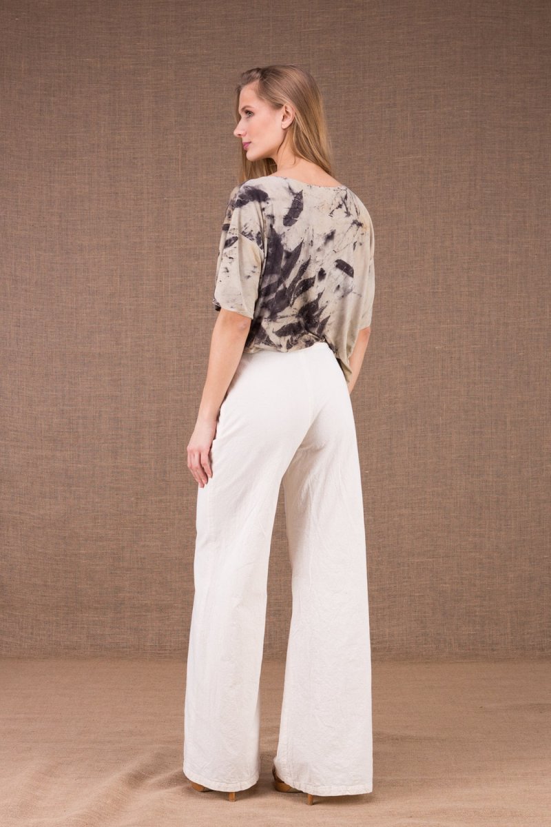 Off white large organic cotton trousers for women WOW – Image 5