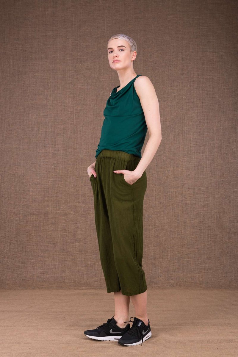 Pantalon kaki en coton bio pour femme WIATR – Image 3